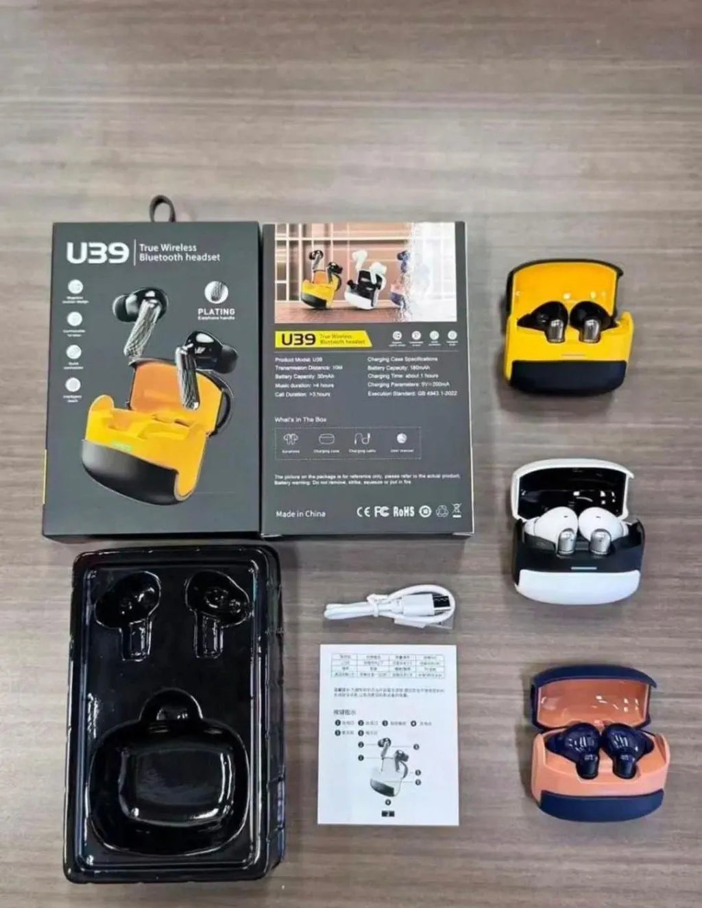 U39 True Wireless Bluetooth Earbuds – Premium Sound & Stylish Design