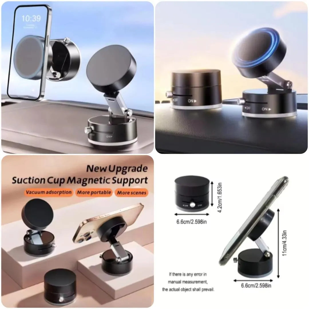 360° Magnetic Car Phone Mount – Foldable & Adjustable Dashboard Holder
