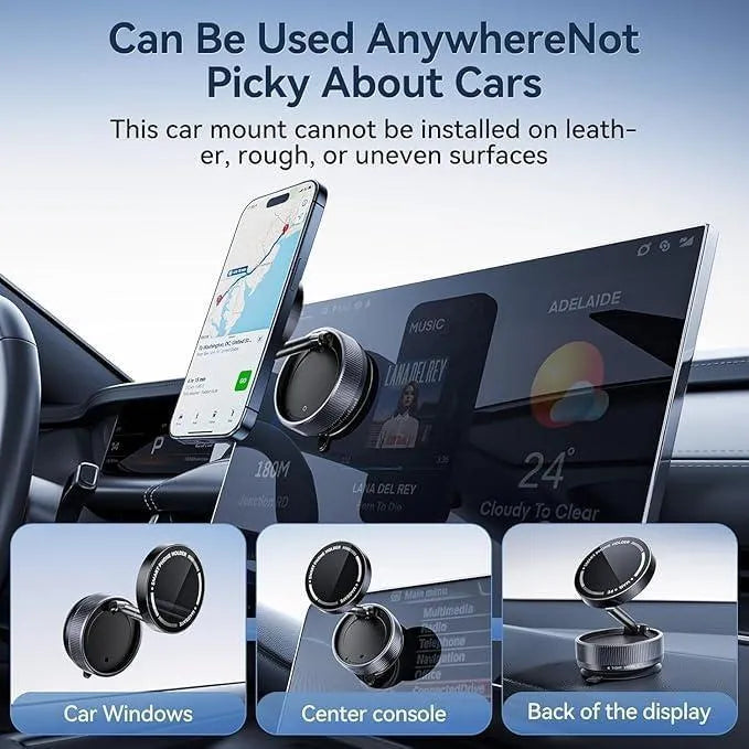 360° Magnetic Car Phone Mount – Foldable & Adjustable Dashboard Holder