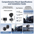 360° Magnetic Car Phone Mount – Foldable & Adjustable Dashboard Holder