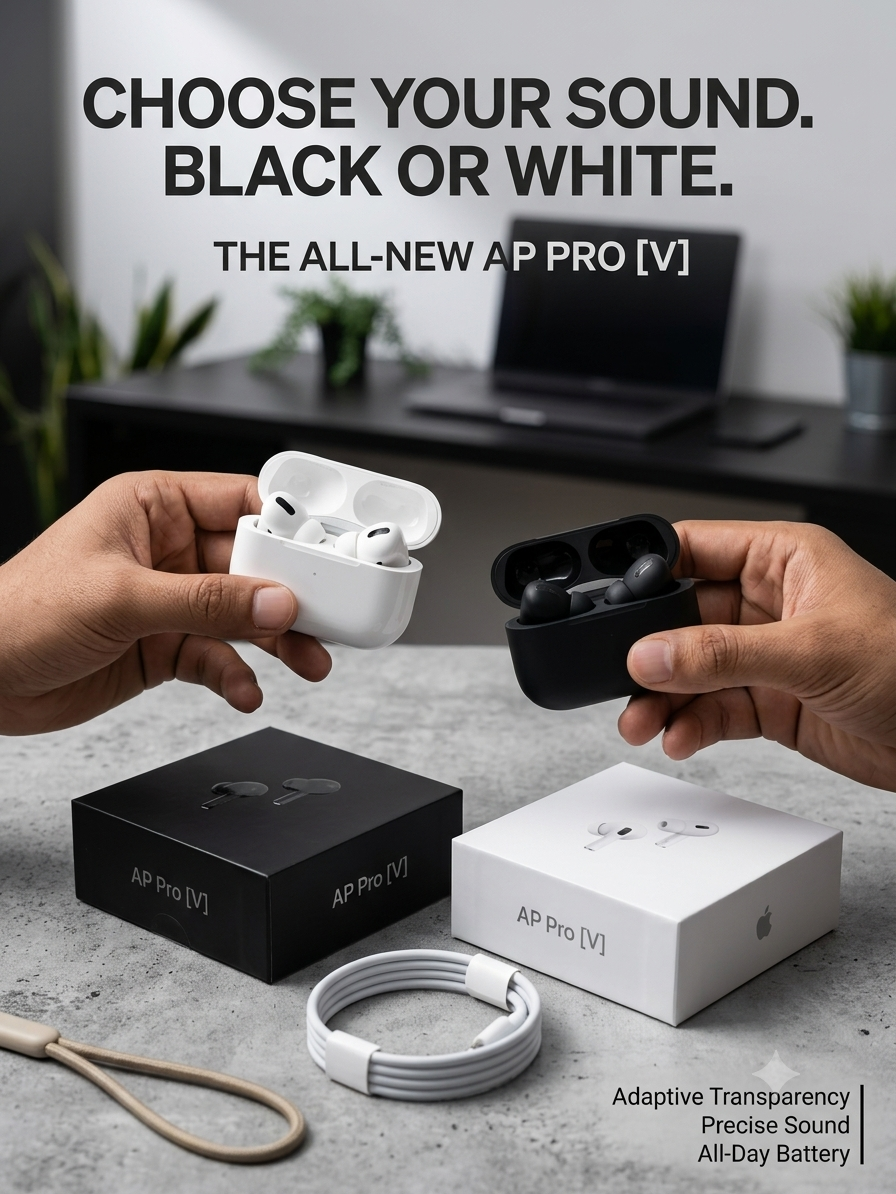 AP Pro V Wireless Earbuds – Premium Sound & All-Day Battery