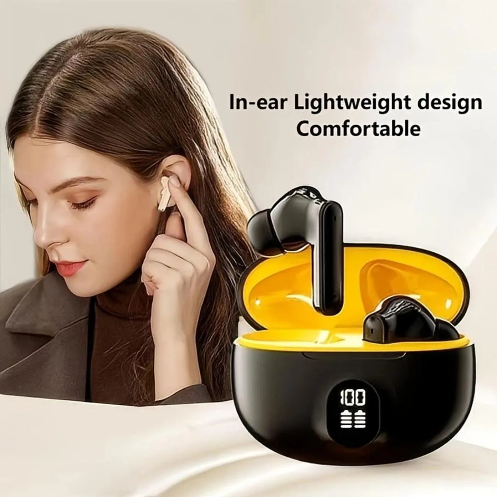 Stereo TWS Wireless Earbuds – ENC Noise Reduction & LED Battery Display