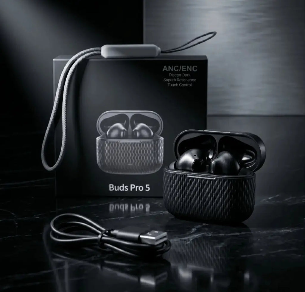 Buds Pro 5 ANC/ENC Wireless Earbuds – Premium Sound & Noise Cancellation