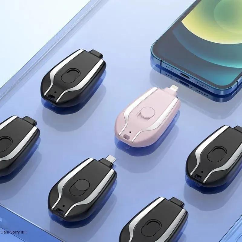 Mini Keychain Emergency Charger – Portable Fast Charging Power Bank for iPhone & Type-C Devices