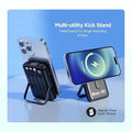 10000mAh Magnetic Wireless Power Bank – 15W Fast Charging with Built-in Cables & Foldable Kickstand
